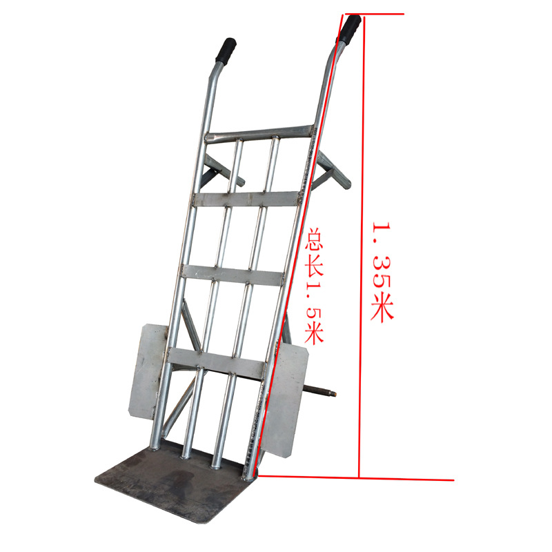 加厚加高米镀锌管老虎车两轮手推车仓库搬运拖车物流运输车|ms