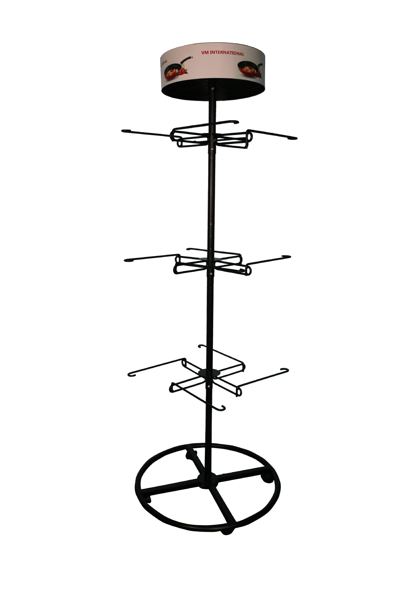 加工生产 定制金属挂钩展示架 锅架 厨房用品展示架 店面锅类展架