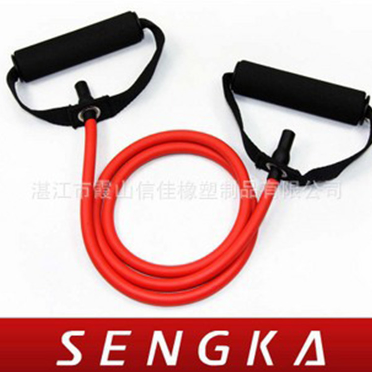 厂家供应 乳胶瑜伽健身拉力带 高弹性一字型拉力管批发