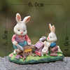 Japanese rabbit, house, minifigure, doll, handmade, micro landscape