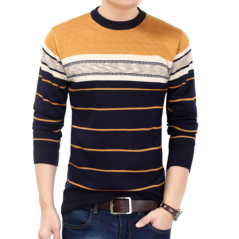 2016新款秋冬裝男士加絨長袖針織衫毛衣青年男裝打底衫加厚t恤工廠,批發,進口,代購