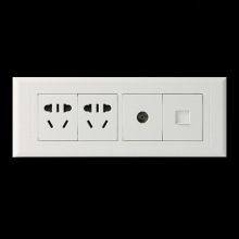 正泰开关插座 NEW5G任意拼装系列 55孔电视电话插 长195*宽70MM