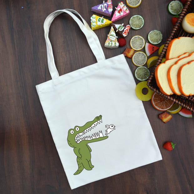 Bolsa de lona personalizada bolsa de algodón bolsa de lona de compras bolsa de clase de estudiante universitario ins moda entrega de una pieza