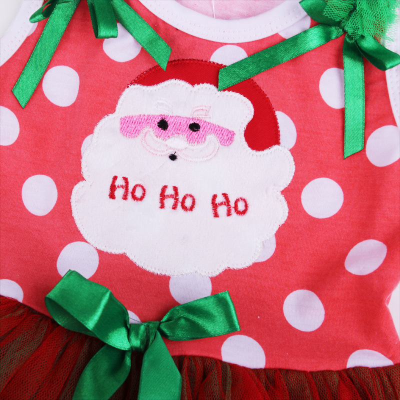 Santa Claus Sleeveless Mesh Princess Dress display picture 3