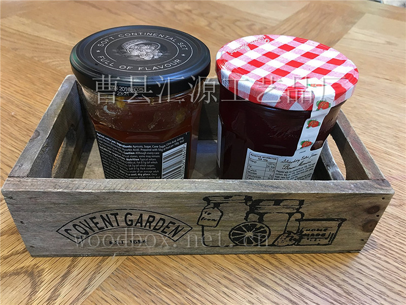 12  定做出口带把手无盖托盘木盘式木盒  复古做旧乡村美国