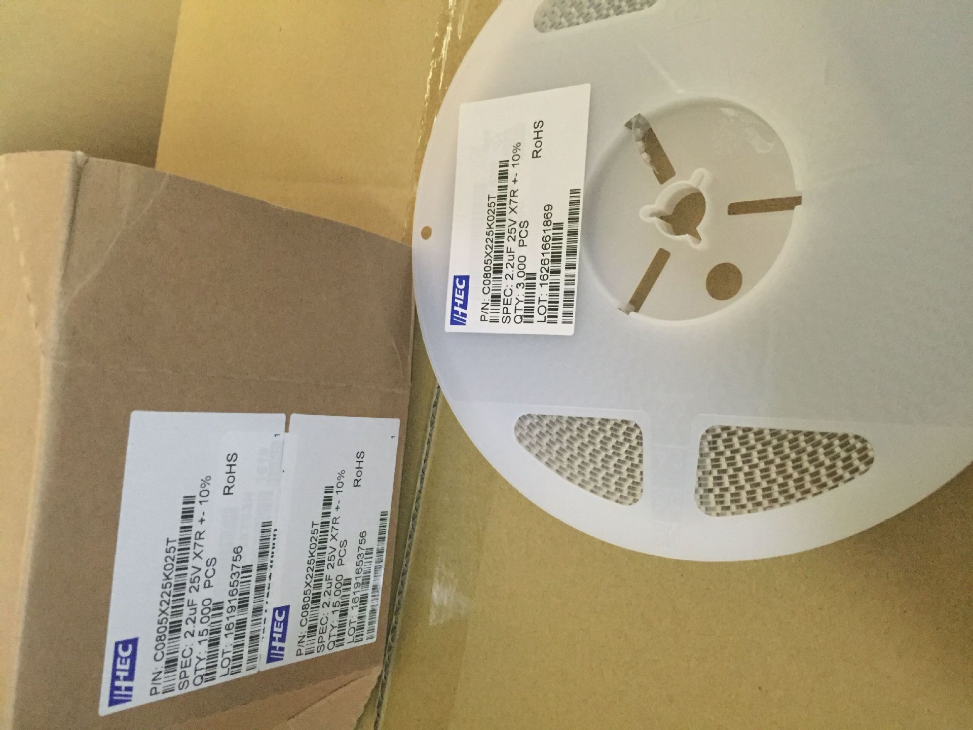 IHHEC禾伸堂貼片髙容電容0805X225K025T 2.2UF 25V 10% X7R