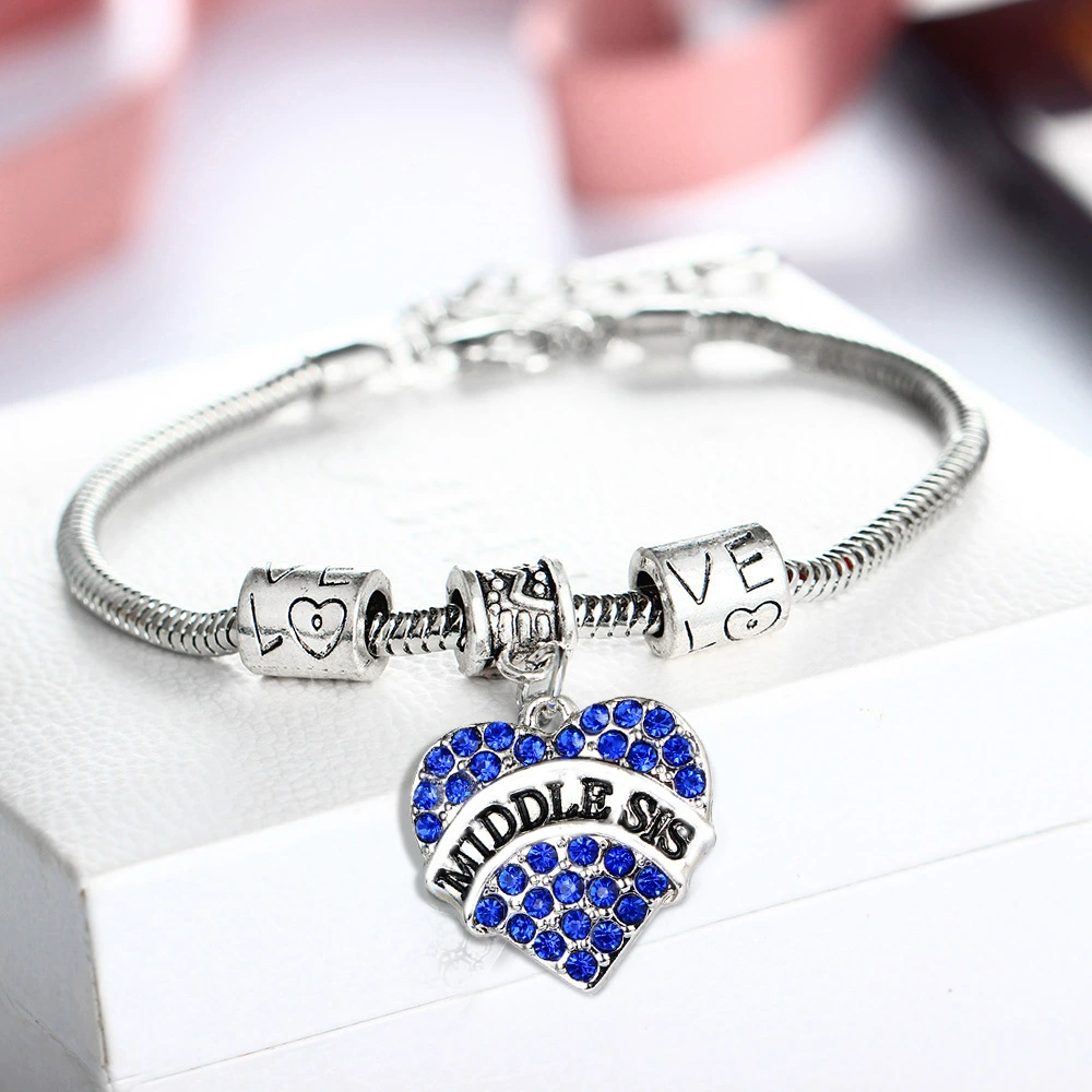 Металлический браслет в форме сердца, европейский стиль, пожелание, ebay