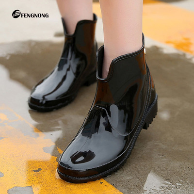 新款PVC时尚水鞋休闲成人雨靴耐磨防滑防水女式胶鞋雨鞋厂家批发