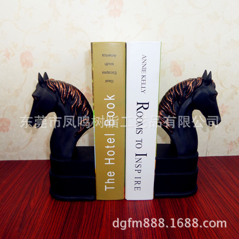 American style Retro Horsehead Book by Study Bookcase decorate Decoration Template Soft decorations Resin crafts wholesale