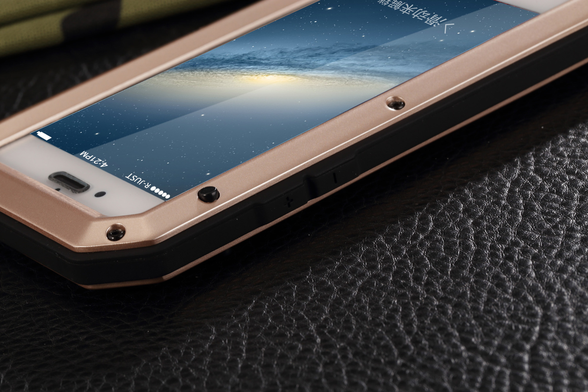 R-Just Extreme Premium Protection System Aluminum Heavy Duty Metal Case with Corning Gorilla Glass for Apple iPhone 6S Plus/6 Plus & iPhone 6S/6