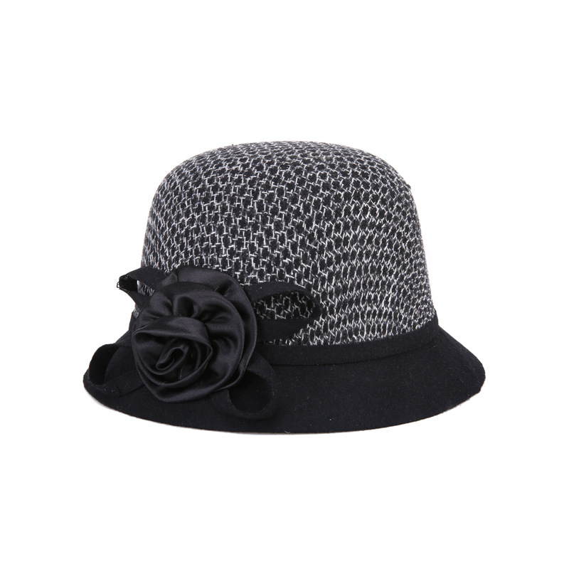 Sombrero de mujer de primavera tophat sombrero de lana sombrero de moda potente fábrica al por mayor Sombrero de mujer invierno a prueba de frío