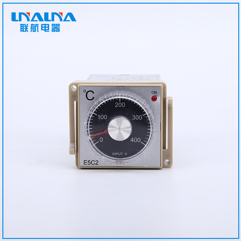 联航电器电子指针温控仪导轨式温度调节仪E5C2 K型48*48温控器表