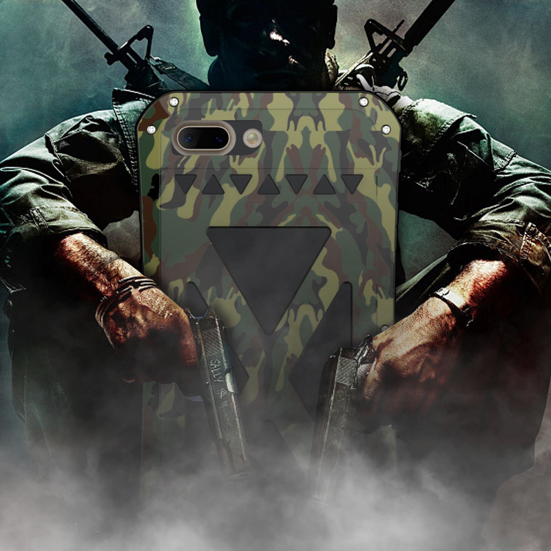 R-Just X-Men Superhero Slim Waist Stainless Steel Dirtproof Shockproof Heavy Duty Metal Case Cover for Apple iPhone 7 Plus