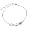 Elegant accessory, sexy turquoise metal ankle bracelet, European style