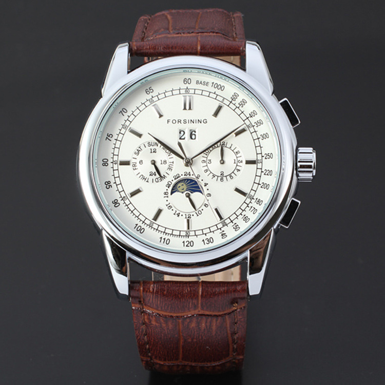Forsining Mechanical Watch For Men With Calendar And Solar Power_voghion.com