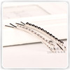 Hairgrip, metal hairpins, crystal, diamond, accessory, Korean style, 5.5cm