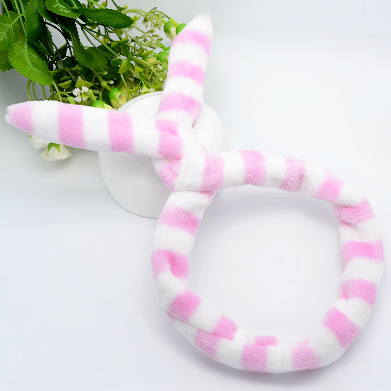 厂家批发时尚蝴蝶结发箍发带 甜美波点条纹兔耳发带2元店批发饰品|ms