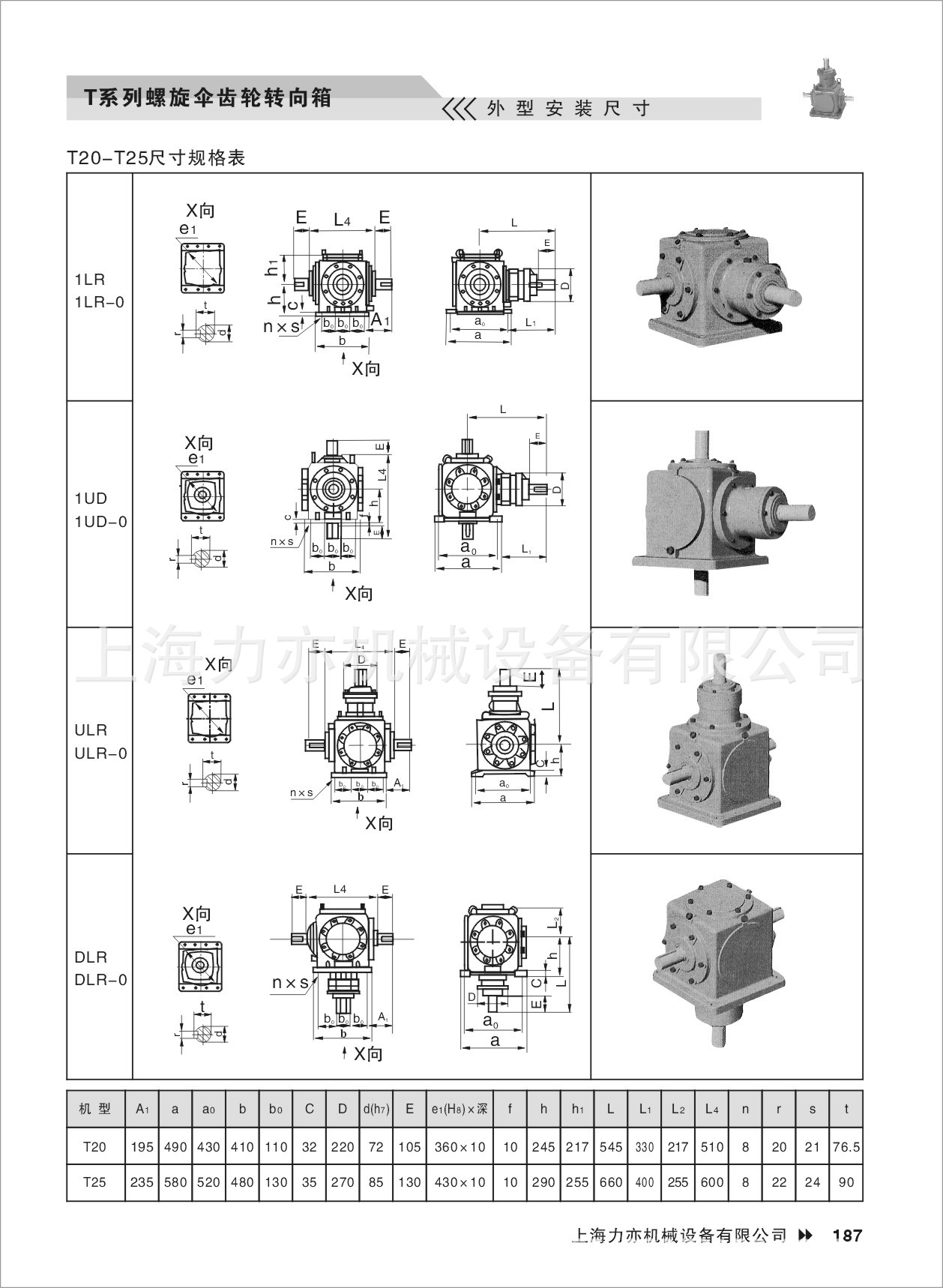 可非标订做T系列齿轮转向箱 高转数T20转向箱 铸铁材质T20转向器 升降机