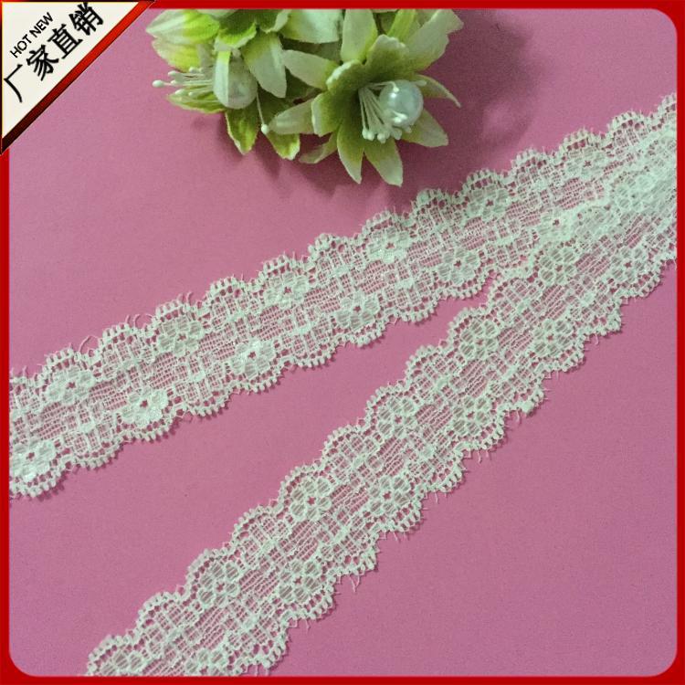 花边厂家直供2.5cm弹力蕾丝花边 内裤小花边童装辅料 现货批发