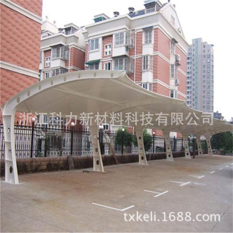 PTFE耐高温遮阳棚膜停车棚膜PTFE建筑膜材永久性膜材