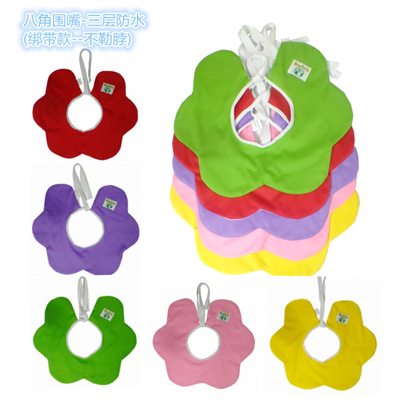 baby Bib baby pure cotton 360 rotate Star anise Saliva towel multi-function waterproof Bandage Bibs