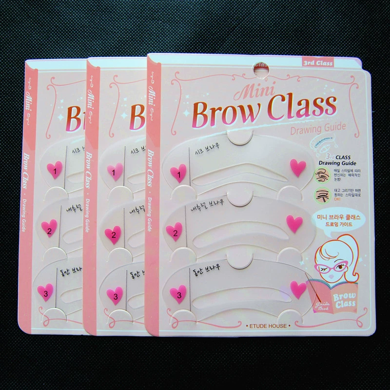 Eyebrow Drawing Card Reusable (EVA Silicone) Stencil, 3 pcs, Adjustable Shape for Beginners