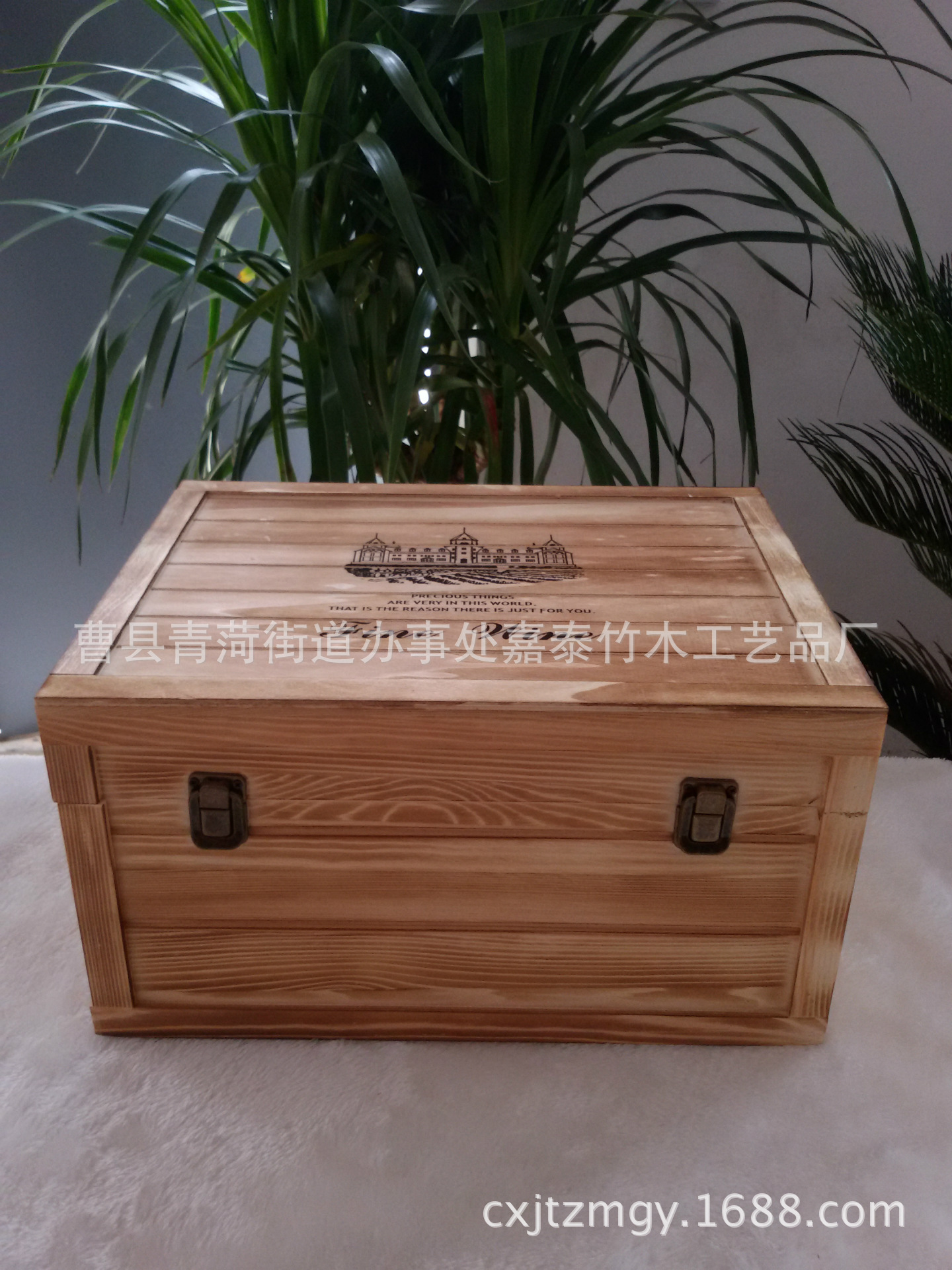 曹县红酒木盒六支烧色红酒盒木制质包装盒子木箱定做厂家|ms