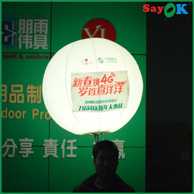 LED广告背包球  新凯定制80cm背包充气气球灯 可移动可印刷