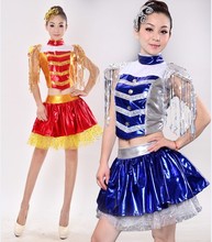 2015新款夏爵士舞亮片现代舞蹈服装舞台蓬蓬短裙成人时尚演出服女