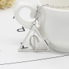 Necklace, triangle, pendant, European style, wholesale