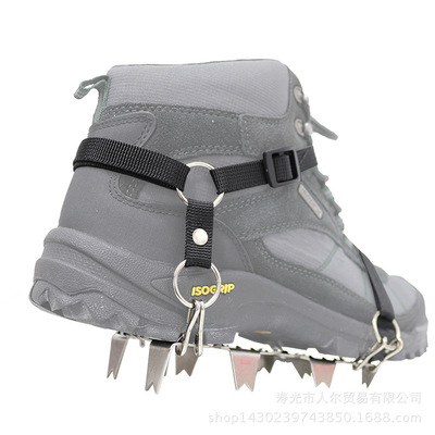户外用品防摔鞋套冰爪防滑雪地防滑鞋套冰爪 12齿|ru