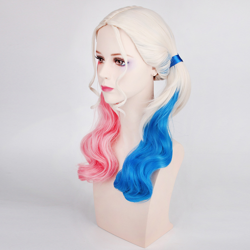 COSPLAY wig movie suicide squad Harleen Quinzel clown female Harley Quinn cos wig