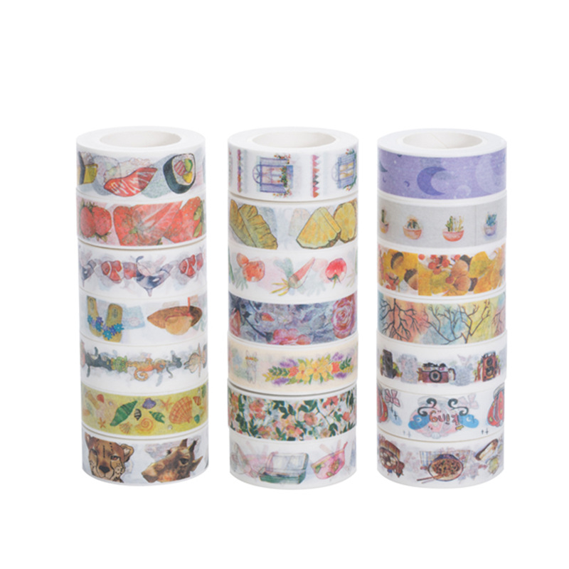 和纸胶带卡通装饰标签日记手账装饰胶带DIY相册装饰贴纸胶带批发