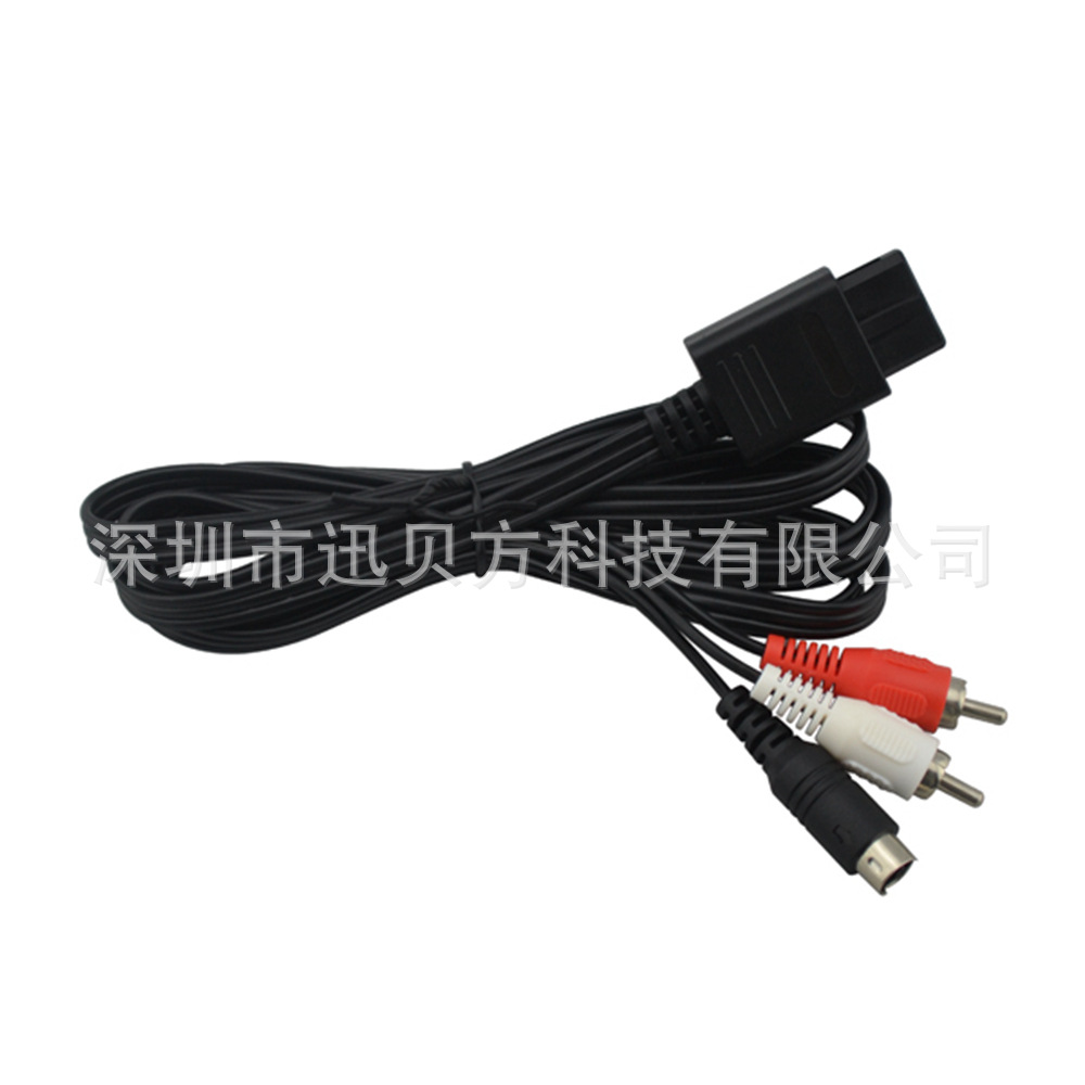 外贸热销N64 ngc snes视频线AV 端子线(3个头) N64 SVideo Cable阿里巴巴
