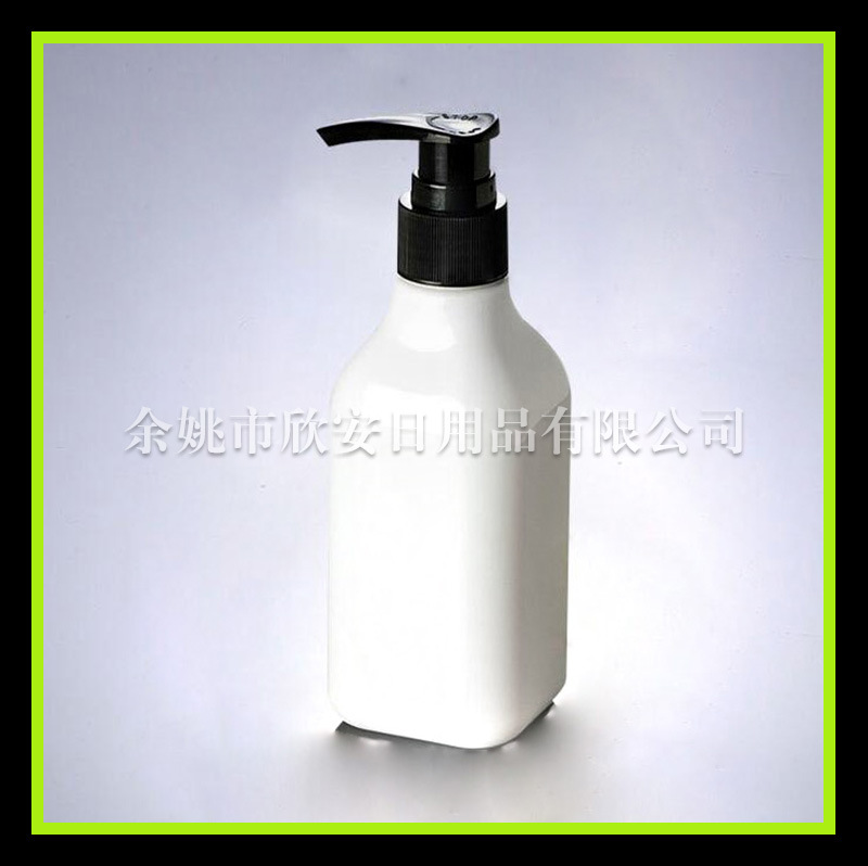 白色四方压瓶200ml身体乳瓶 洗发液瓶 沐浴露瓶200ml化妆品分装瓶