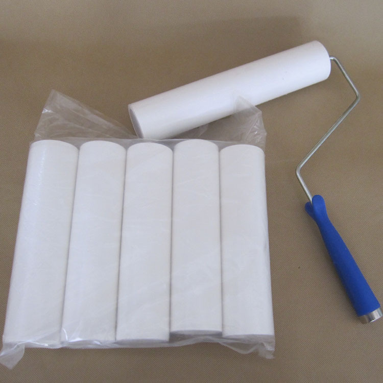 15MM Sticky dust roller 6 white roller Cleaning drum PE remove dust roller Manufactor Large concessions