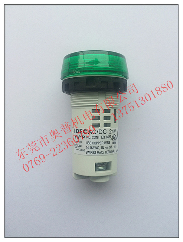 IDEC和泉 22孔径LED指示灯YW1P-1BUQ4G DC24V 绿色原装和泉指示灯