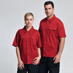 夏季新款短袖透氣工作服車間勞保工作服批發工廠吸汗透氣工服