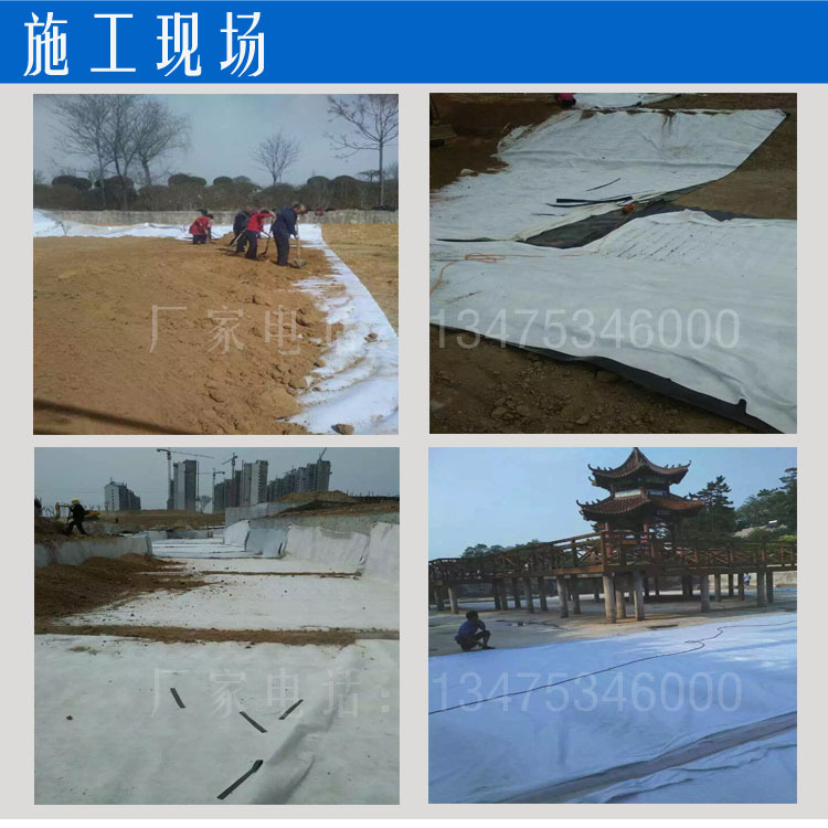 复合土工膜施工现场