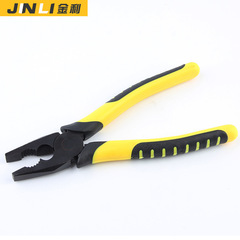 廠家直供防滑雙色塑柄高碳鋼耐用絕緣平口鋼絲老虎鉗