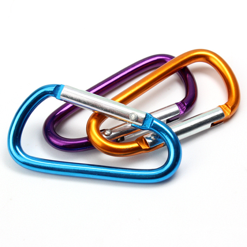 戶外旅行野外 D型登山扣外挂扣快挂扣水壺挂扣鑰匙扣挂鈎6號