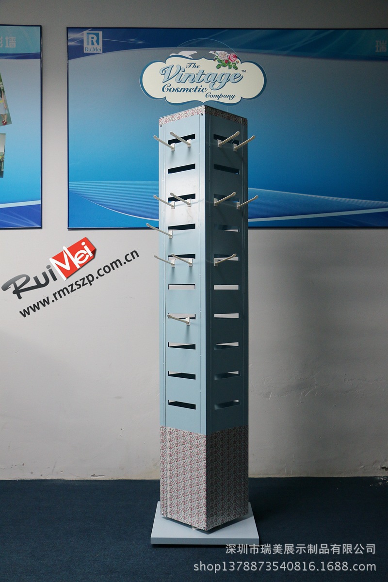 定制供应 铁质旋转孔板展示架槽板展示架手机配件架洞板架挂钩架