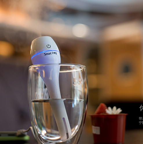 卡蛙水玲珑迷你办公室美容加湿器 汽车载便携创意可爱女人加湿器