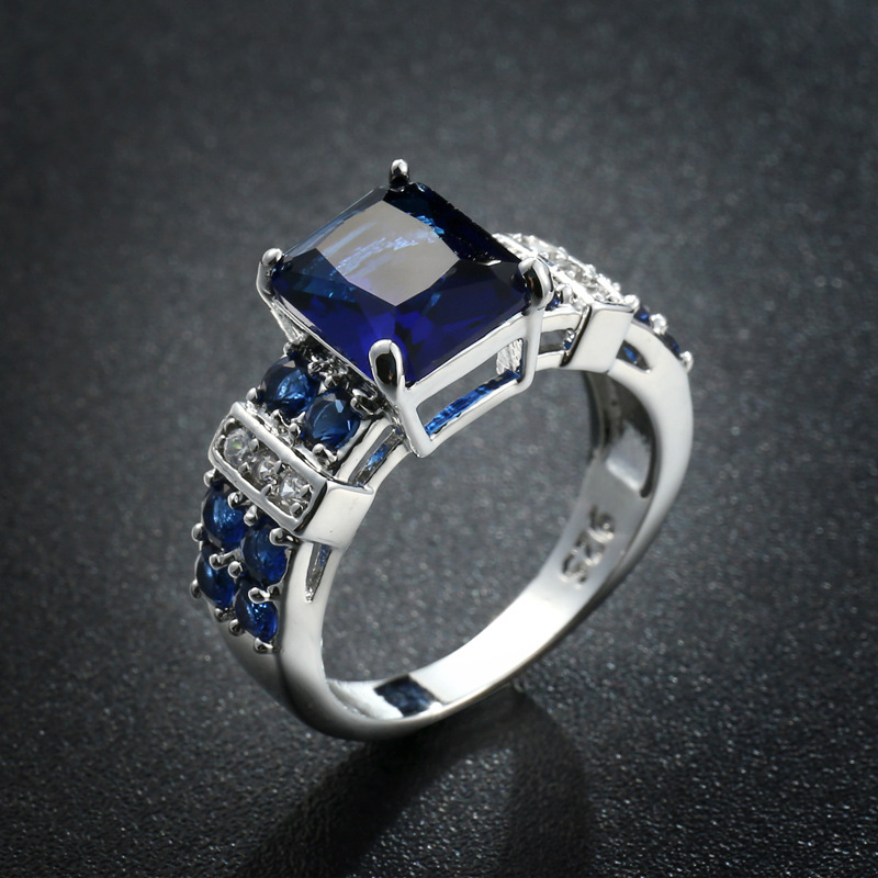 supply of popular jewelry copper inlaid zircon jewelry popular punk style men and women's colorful gold plated rings_ipsvogv.com