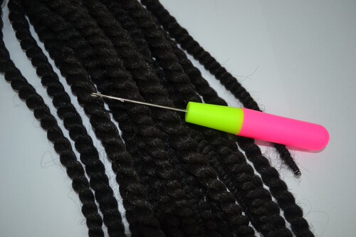 Hair Weaving Hook Needle for Long Braid, Large Hook Needle for Spring Twisted Braid, Caterpillar False Hair Hook Needle