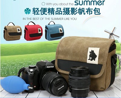 Direct grant canvas Monosyllabic reaction Camera bag Micro single One shoulder camera bag A6000 A7R EOSM camera bag