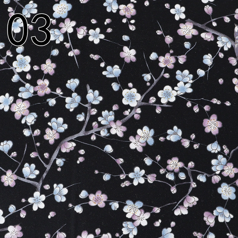 1103# хлопок и лён, чистый хлопок DIY и парусиновая ткань, хлопковая ткань с принтом сакуры для кимоно, ткань для одежды