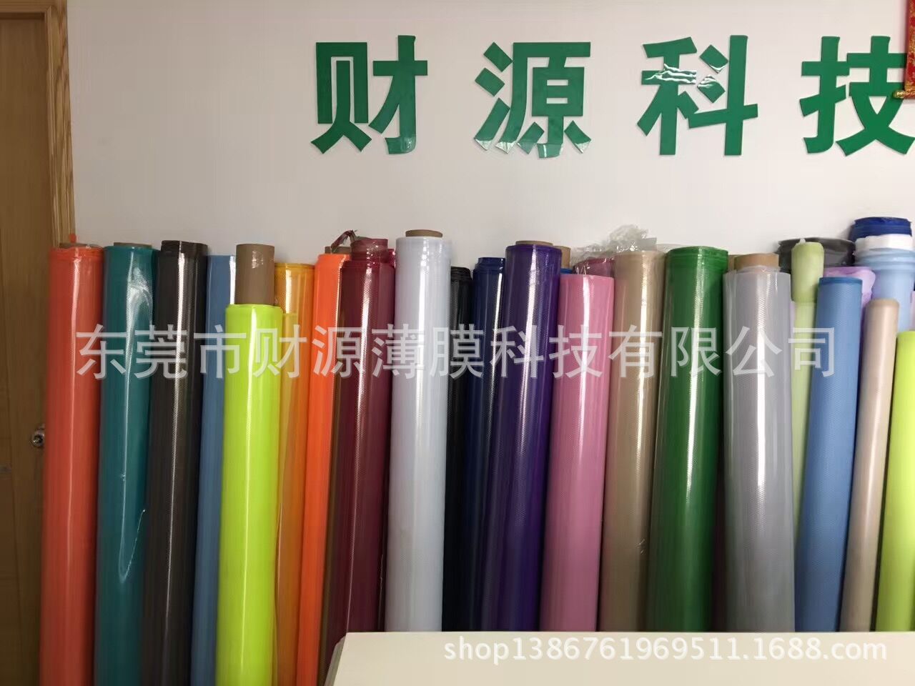 厂家直销各款有色PEVA塑料夹网