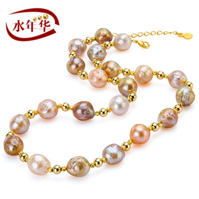 批发采购项链-11-12mm 天然珍珠畸形爱迪生个