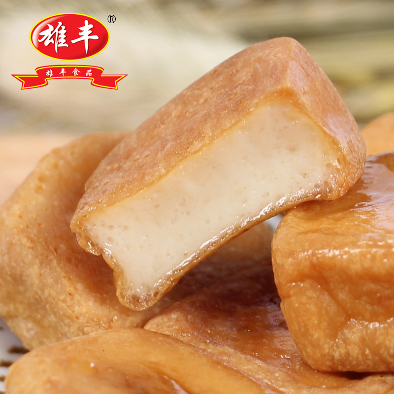 Xiongfeng Food Kanto Boiling Wholesaling Ingredients Bursting Juice Fish Tofu 500g Hot Pot Restaurant Spicy Hot Pot Frozen Food 